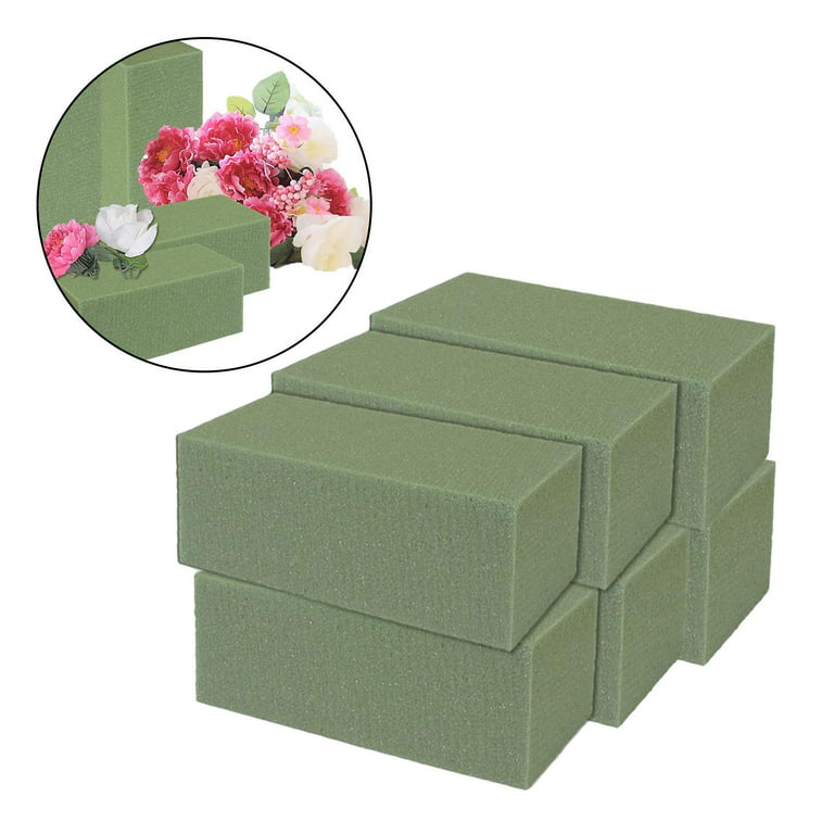 Pack of 6 Foam Bricks foam Blocks for Artificial Flowers Plants Dried  Arrangement Wet Flowers BRICKS - Green 