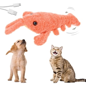 SIfdSeng Floppy Lobster Jouet interactif pour chien 2025 Nouveaux jouets pour chiens Jouets interactifs pour chiens Sauter Jouets pour chiens mobiles pour chiens moyens Apaisant Jouets d'animaux de compagnie Jouets de chew pour chiots robustes pour jouets de chiens durables