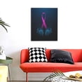 thumbnail image 4 of KLL Two Human Hands are Holds Ribbon Awareness Print Canvas Wall Art, Canvas Painting Prints Canvas Art Wall Decor Home Decoration for Living Room Bedroom Office, 4 of 6