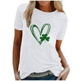 thumbnail image 2 of Spring Savingss GaThRRgYP St.Patricks Day Clearance,Womens St. Patrick's Day Print Round Neck Pullover Tops Casual Short Sleeve T-shirt, 2 of 6