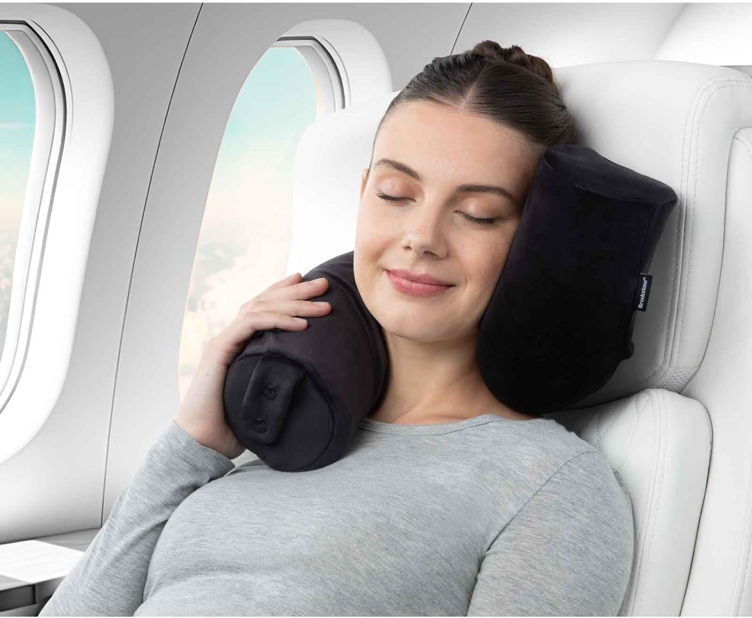 Brookstone Adjustable Memory Foam Travel Neck Pillow photo 5
