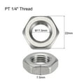 thumbnail image 2 of 5 Pcs Cast Pipe Fitting Hex Locknut, 304 Stainless Steel Hex Lock Nut 1/4" Female Thread (DN8), 2 of 5