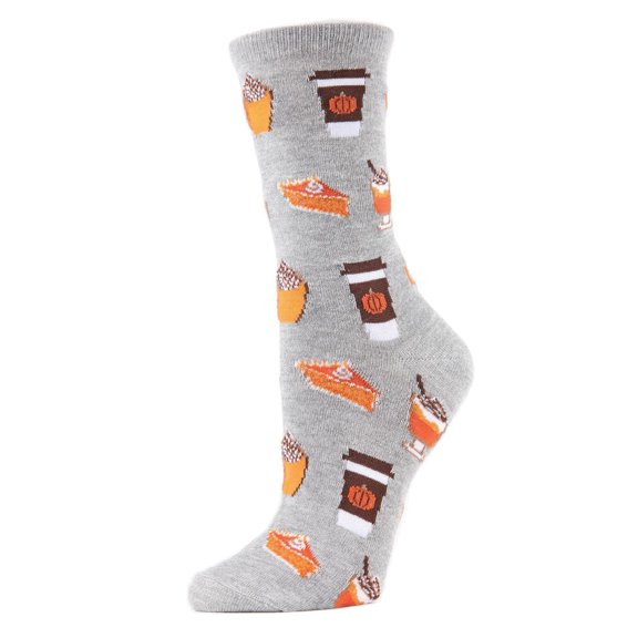 MeMoi Pumpkin Spice Latte Bamboo Blend Crew Socks - Mens - Male