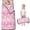 Kawaii Cat and Tea Pink Pattern, variant on Galaxy Cat Head Black Pattern Teens Toddler Nap Mat with Pillow, Sleeping Mat Bag for Preschool Daycare 59"x22"