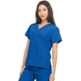 thumbnail image 4 of Hey Collection Scrubs 4-Way Stretch V-Neck Medical Scrub Top with Princess Seam, Royal, S, 4 of 4