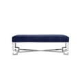thumbnail image 7 of Sophia Bench in High Polish Steel and Navy Velvet, 7 of 7