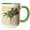 Green/White, variant on 3drose, Print of Mountain Primula Plant from 1700, 11oz Two-tone Red Mug