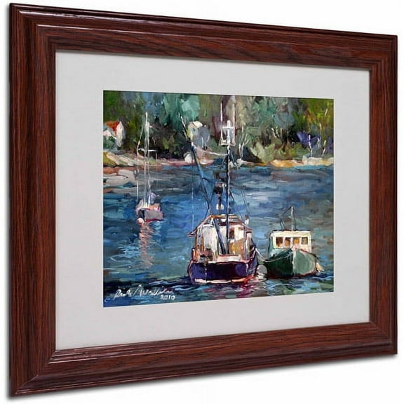 Richard Wallich 'Waiting to Ride' Matted Framed Art