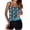 #0017-Multicolor, variant on Women Tankini Swimsuit Solid Print Conservative High Waist Two Piece Set Swim Dress Modest Coverage Stylish Comfort Swimwear Beach Pool Swimming Vacation