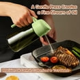 thumbnail image 2 of YARRAMATE 16oz/470ml Oil Sprayer for Cooking w/ Stickers, 2 in 1 Olive Oil Dispenser Bottle, Dark Green Glass Oil Bottle for Air Fryer, BBQ (Green), 2 of 8