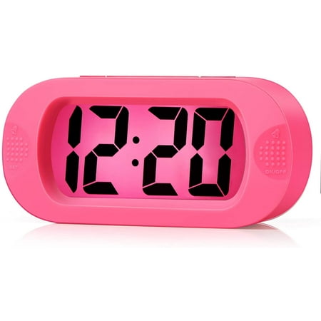

Alarm Clock - Large Digital LCD Travel Alarm Clocks with Snooze and Night Light - Ascending Sound and Handheld Sized - Best Gift for Kids
