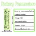 thumbnail image 2 of Pilas AA recargables Lombaour 1.2 V 400 mAh Ni-MH (paquete de 12), 2 of 8