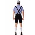 thumbnail image 4 of Disfraces de Halloween 2024 M-XXL Traje de cerveza bordado para hombre Traje con pechera Traje de cerveza alemán Traje de fiesta Camisa a cuadros para hombre, 4 of 5