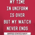 thumbnail image 3 of CafePress - Navy Watch Never Ends Dark T Shirt - Men's Classic Graphic Cotton T-Shirt, 3 of 4
