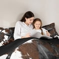 thumbnail image 5 of Manfei Black Texas Stars 3 Pieces Queen Comforter Set for Teens Children Kids,Retro Cattle Print Ultra Soft Bedding Sets,Vintage Western Theme Bedding Comforter Set,Microfiber Bedroom Decor, 5 of 8