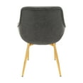 thumbnail image 3 of HomeStock Handcrafted Haven Modern Leather Dining Arm Chair With Gold Metal Legs Set of 4, 3 of 5