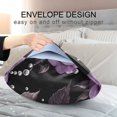 thumbnail image 4 of Yayeee Pillowcase Standard Size Set of 2 Satin Wrinkle Resistant Pillow Case, Black Roses, 4 of 8