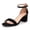 Black Suede, variant on Women Chunky Low Heel Sandals Open Toe Adjustable Ankle Strap Dress Pumps for Wedding Party Daily Wear