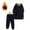 Black, variant on Esaierr 2PCS Kids Toddler Baby pullover Tops Sweatsuit + Pants Outfits for Girls Boys Hooded Sweatshirt Jogger Pants Outfits Casual Long Sleeve Autumn Winter Solid Colour Outfits for 1-7Y
