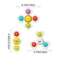thumbnail image 3 of Eolstice Suction Cup Spinning Toy, Rotating Educational Game, Smooth Spinners Activity, For Bath Fun, Table Entertainment, Pressing Style, Childrens Toy(C), 3 of 6