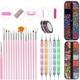 thumbnail image 2 of 10Pcs Nail Pen Designer Portable Nail Artist Tools Set Include Nail Brushes Nail Dotting Tool Toe Separator, 2 of 6
