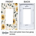 thumbnail image 3 of Yayeee Rocker Switch Wall Plate 3-Gang 6.5"x4.6" Home Decorative Outlet Cover, Sunflower Pattern, 3 of 6