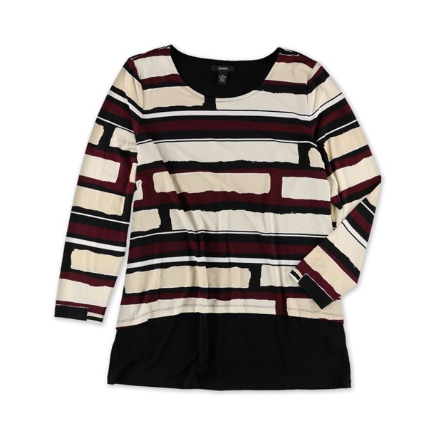 Alfani Blusa de rayas para mujer, multicolor, grande Alfani Pull-over