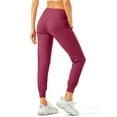 thumbnail image 3 of Women's Joggers Pants Lightweight Athletic Leggings High Waisted Tapered Lounge Pants for Workout, Yoga, Running Burgundy XXXL, 3 of 7