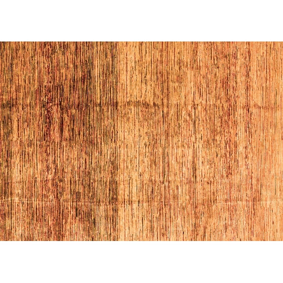 Ahgly Company Indoor Rectangle Abstract Orange Modern Area Rugs, 2' x 4'