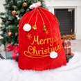 thumbnail image 5 of Joyfy Christmas Large Gift Bag 31" x 27" Santa Sack with Cord Drawstring for Indoor Xmas Give Decoration, Holiday Gift Decoration, Giant Presents Gifts Wrap, 5 of 9