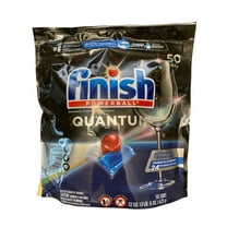 Finish - Quantum - 50ct - Dishwasher Detergent - Powerball - Ultimate Clean & Shine - Dishwashing Tablets - Dish Tabs- Finish Powerball Quantum Dishwasher Detergent Tabs, 50-count
