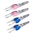 thumbnail image 2 of Miangastore Eyebrow Trimming Tool Flat Beveled Edge Pink 4Pcs 3.9x0.6In, 2 of 8