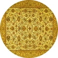thumbnail image 1 of Ahgly Company Indoor Round Persian Yellow Traditional Area Rugs, 8' Round, 1 of 4