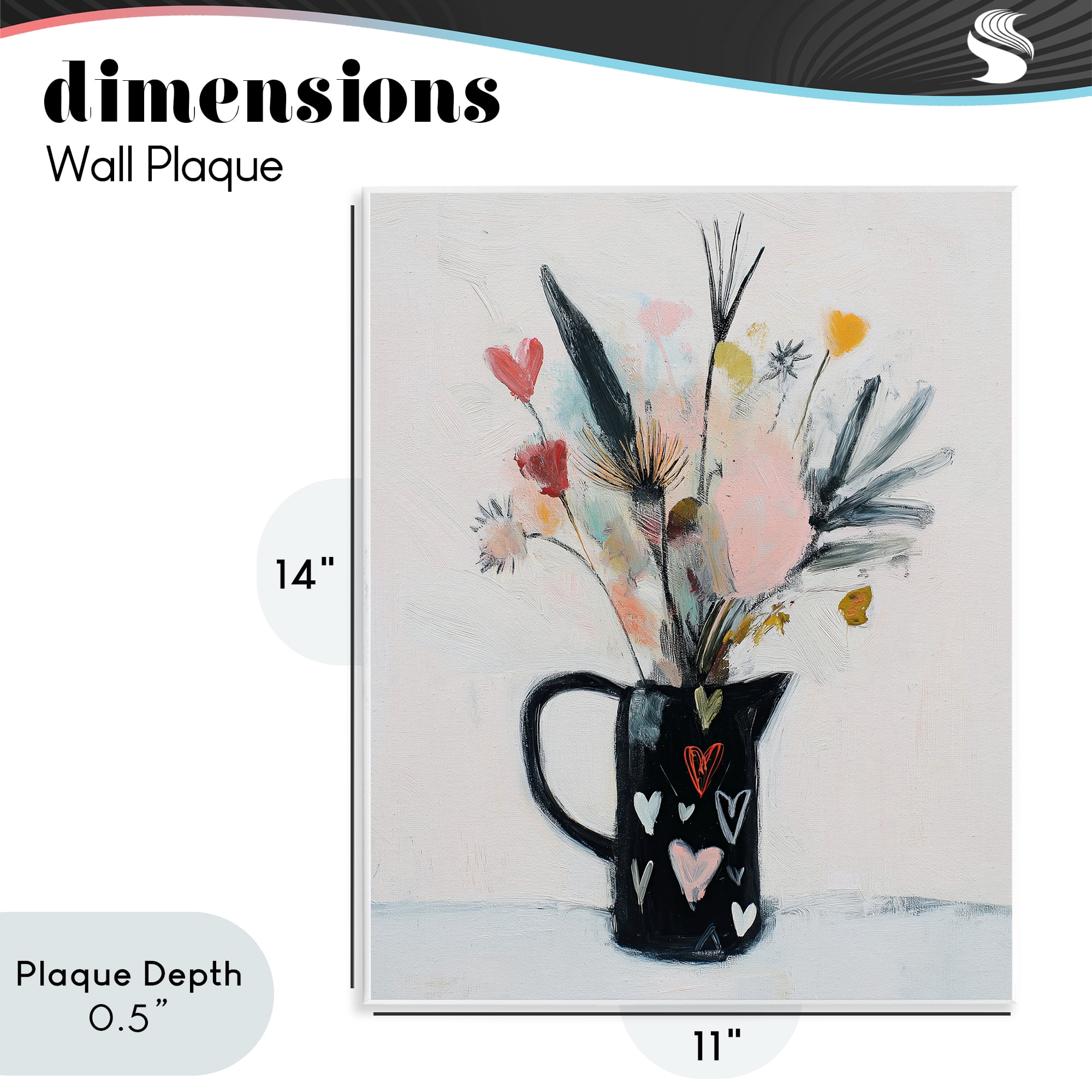 Stupell Industries Vase Of Abstract Time Wall Plaque Art, design by Svetlana Aleynikova