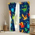 thumbnail image 3 of jejeloiu Colorful Dinosaur Dino Black Out Curtains,Cartoon Animal Curtains Pack of 2 (42x63 Each),Abstract Green Cactus Bedroom Curtains For Boys,Ultra Soft Home Decor, 3 of 6