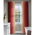 thumbnail image 4 of Dark Red Ombre Sheer Curtains 63 Inch Length 2 Panels Set for Living Room/Bedroom, Modern Yellow Gradient Farmhouse Art Kitchen Curtains Grommet Semi-Sheer Curtains Drapes Window Treatments 42"x63"x2, 4 of 7