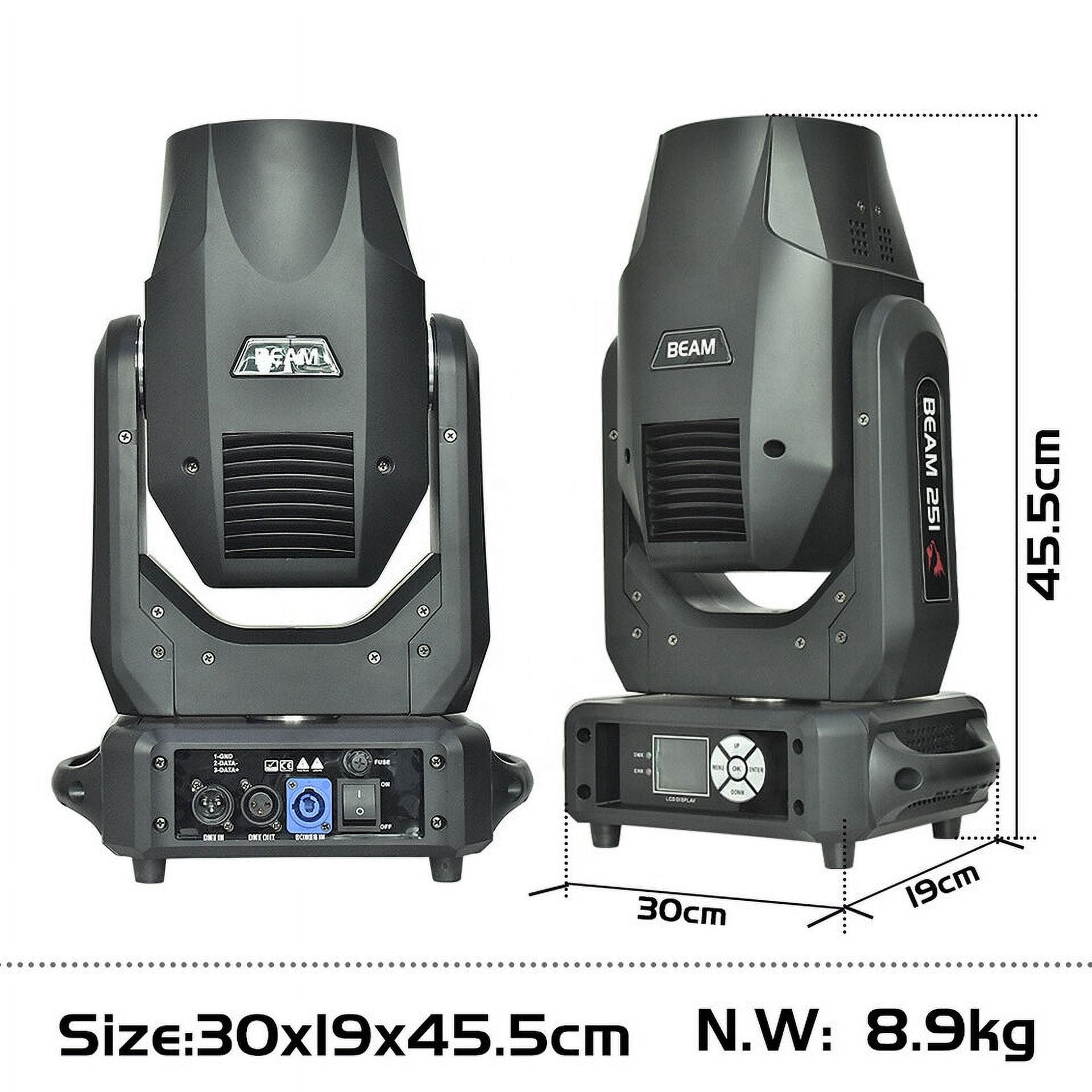 2-Count 9R Moving Head Stage Lighting with Flycase, DMX Sharpy Beam Disco Light