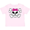thumbnail image 3 of Inktastic Skull with Bow Girls Toddler T-Shirt, 3 of 5