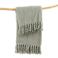 thumbnail image 3 of home soft things knitted tweed throw couch cover blanket, 60" x 80", silver, 3 of 8