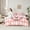 Pink 01, variant on Feelyou Gingerbread Man Kids Bedding Comforter Set 7 Pieces, Christmas Tree Snowman Full Bedding Set, Cartoon Rainbow Reversible Fitted Sheet Flat Sheet, Super Cozy Room Decor