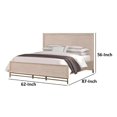 thumbnail image 2 of Pemberly Row Queen Bed with Panel Style Headboard Light Oak Brown Solid Wood, 2 of 11