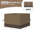 thumbnail image 2 of Aoodor 10' x 10' Gazebo Curtain Set Protecting Privacy Side Walls 4 Panels, Curtain Only - Light Coffee and Coffee, 2 of 10