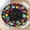 Daily-glow, variant on Boho Round Fitted Tablecloth with Elastic Edge Orange Bohemian Circle Table Cloth for 48-52" Tables Mandala Colorful Geometric Wipeable Washable Table Cover for Picnic Party Dining Outdoor Decor