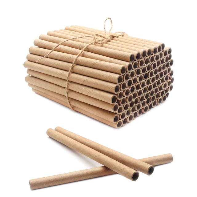 Benvo Mason Bee Tubes 6 Inches Nesting Refill Cardboard Tubes Bee House Paper Inserts Replacement Liners for Bee Hotels Bee Condo