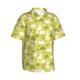 thumbnail image 3 of Xecao Easter Bunny print Hawaiian shirt - a stylish short-sleeve button-down for men, perfect for casual beach and tropical outings., 3 of 9