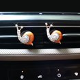thumbnail image 4 of Snail car decoration, 2 orange snail car air freshener vent clips, cute interior accessories for female teenagers beginners, refillable aesthetic fragrance diffuser, 4 of 5