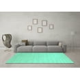 thumbnail image 3 of Ahgly Company Indoor Round Solid Turquoise Blue Modern Area Rugs, 8' Round, 3 of 4