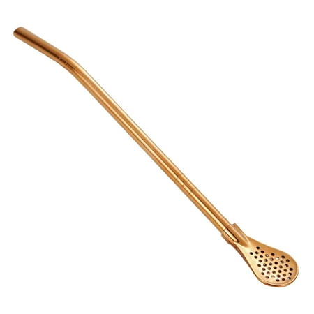

Dual Purpose Straw Spoon Milk Tea Coffee Stirring Spoon Madai Tea Spoon Detachable Straw Filter Spoon Stainless Steel C
