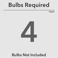 thumbnail image 3 of Hunter Fans 13" Bearden Ceiling Light Brushed Nickel Semi-Flush Mount - Industrial Elegance for Indoor Spaces, 3 of 7