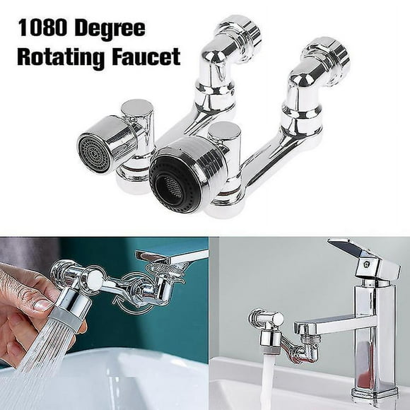 1080 Degree Rotating Faucet Universal Kitchen Aerator Swivel Faucet Wide Swivel